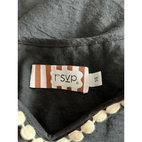 RSVP Women's Sheath Dress with Pom Pom Trim in Black  size 14 - Picture 10 of 10